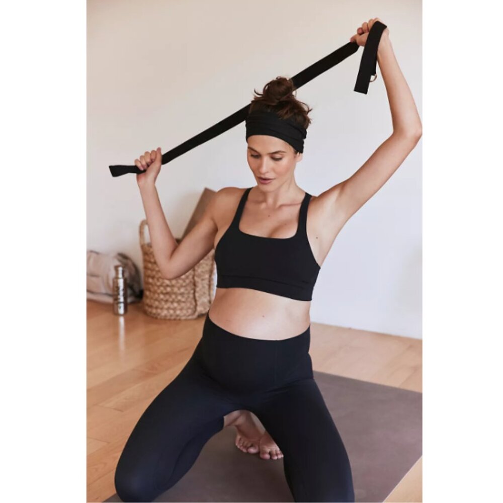 Free People x Hatch Never Better Square Neck Maternity Bra Black XS NWT